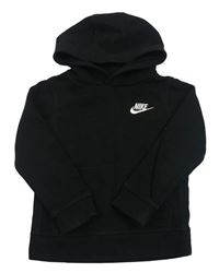 Černá mikina s logem a kapucí Nike