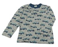 Šedo-modré triko s auty Alana