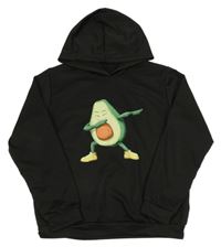 Čierna mikina s avokádem a kapucňou