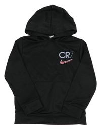 Černá sportovní mikina s logem a kapucí Nike