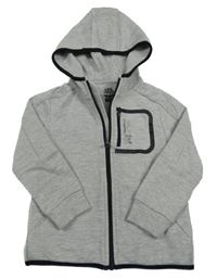 Světlešedá propínací mikina s kapucí F&F