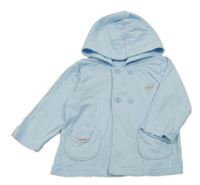 Svetlomodrá prepínaci mikina s vlakem a kapucňou