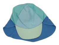 Světlemodro-tmavomodrá kšiltovka s ochranou krku Tu