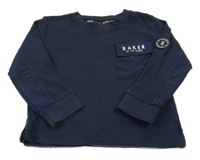 Tmavomodré tričko s logom Baker