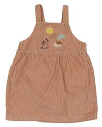 Ružové rebrované zamatové na traké šaty s králikom M&S