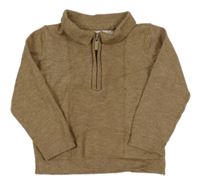 Hnedý sveter s golierikom F&F