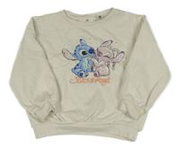 Smotanová mikina so Stitchem a Angelou H&M