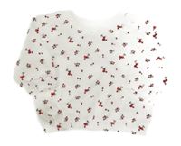 Bílo-červená květovaná mikina Primark