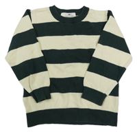 Zeleno-béžový pruhovaný sveter H&M