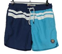 Dámské modro-tmavomodré plážové kraťasy s pruhy Tokyo Laundry 