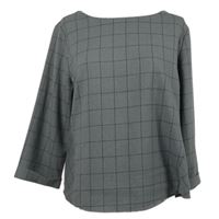 Dámské šedé kostkované triko Opus 