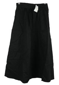 Nové - Dámska čierna plátenná midi sukňa Primark