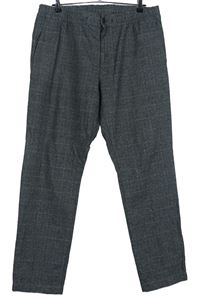 Pánske tmavomodro-vínové kockované nohavice Tommy Hilfiger