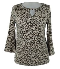 Dámské béžovo-černé vzorované triko M&Co