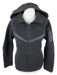Pánská černá tech fleece propínací mikina s kpucí Nike 