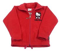 Tmavoružová fleecová prepínaci mikina s Hello Kitty