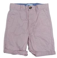 Světlerůžové plátěné chino kraťasy Next