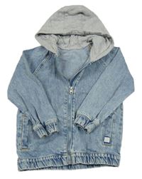 Světlemodrá riflová budna s kapucňou Matalan