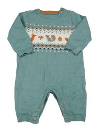 Modro-biely pletený overal s obrázkami Nutmeg