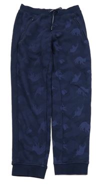 Tmavomodré tepláky se zvířátky kids