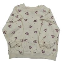 Smotanová kvetinová mikina F&F