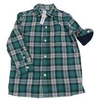 Nové - Zeleno-bielo-modrá kockovaná košeľa GAP