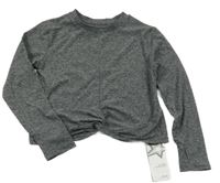 Nové - Šedé melírované crop triko Dunnes