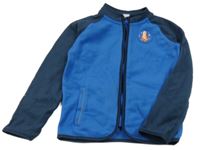 Modro-tmavomodrá fleecová prepínaci mikina s dinem Lily & Dan