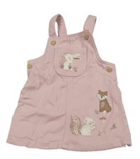 Světlerůžové riflové šaty se zvířátky F&F