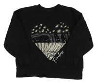 Čierna oversize mikina s potlačou Matalan