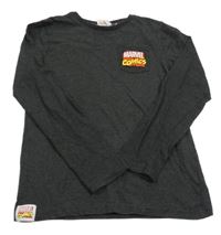 Čierne tričko s nápisom Marvel