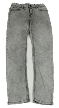 Světlešedé teplákové slim rifle C&A