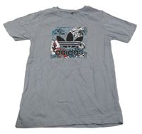 Šedé tričko s logem Adidas