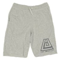 Bílo-šedé melírované teplákové kraťasy s potiskem H&M