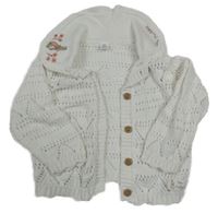 Biely perforovaný prepínaci sveter s králíčkem Petrem M&S