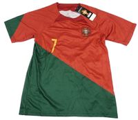Nové - Červeno-zelený fotbalový dres - RONALDO 