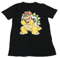 Černé tričko s potiskem Super Mario 