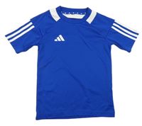 Modro-biele funkčné tričko Adidas