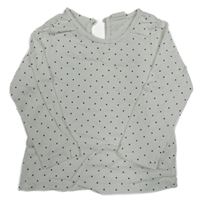 Biele bodkované tričko H&M