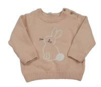 Světlerůžový svetr se zajícem 