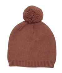 Starorůžová čepice s bambulí Reserved