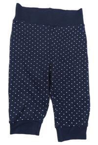 Tmavomodré bodkovaná é ľahké tepláky Topomini