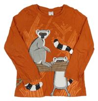 Oranžové tričko s lemury C&A