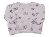 Lila oversize mikina s motýly Primark