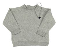 Sivá prešívaná mikina s hviezdou Tu