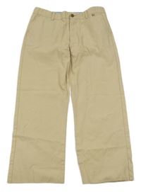 Béžové plátenné nohavice Tizzas