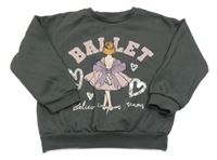 Tmavosivá mikina s baletkou Matalan