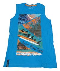 Modré tílko s potiskem C&A