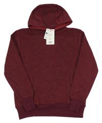 Nové - Rubínová žíhaná mikina s kapucňou Yigga