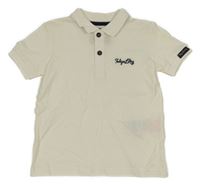 Smetanové polo tričko s nápisem Tokyo laundry